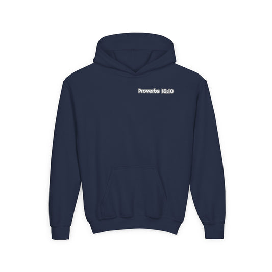 Youth Unisex Proverbs 18:10 Sweatshirt